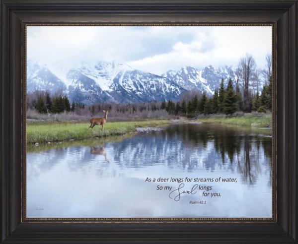 Psalm 42:1 Framed Art – My Soul Longs for You – 22x28