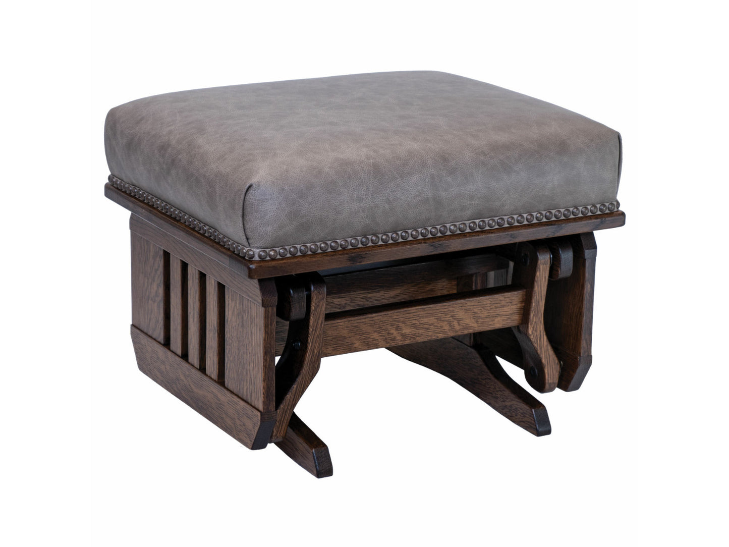Mission Gliding Ottoman with Slat Sides