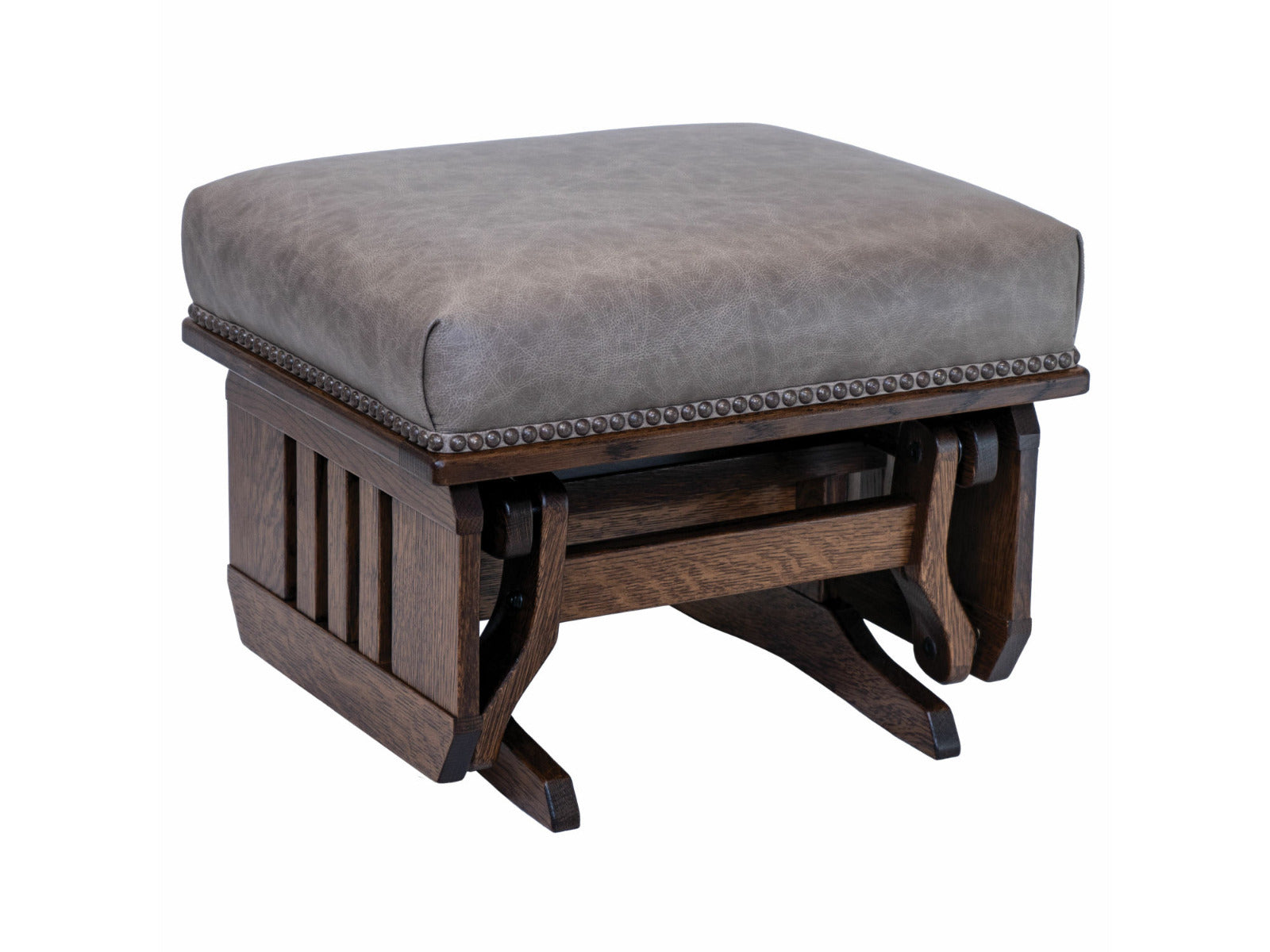 Mission Gliding Ottoman with Slat Sides
