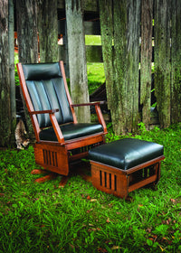 Mission Gliding Ottoman with Slat Sides