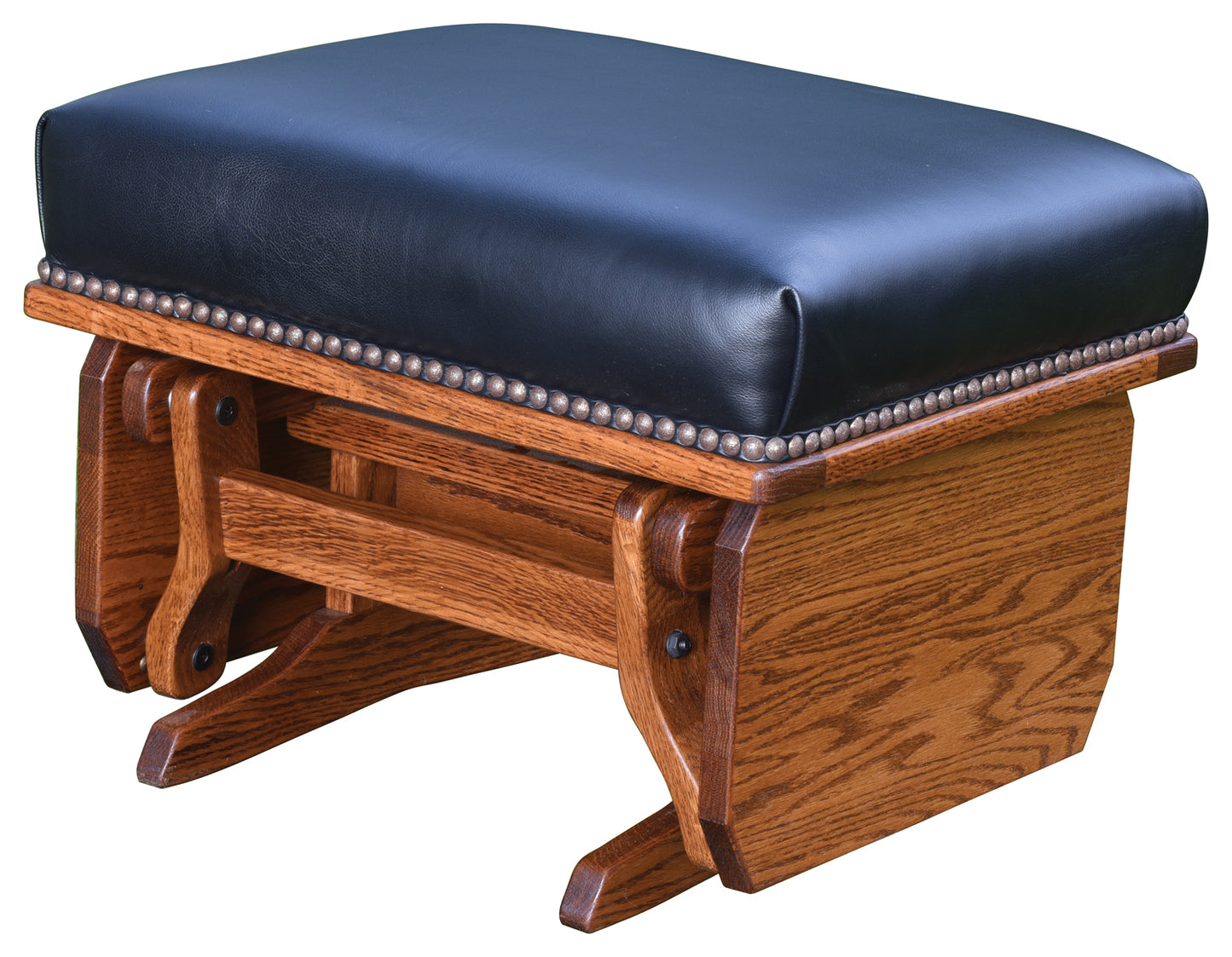 Mission Gliding Ottoman With Solid Sides