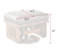 Mission Swivel Gliding Ottoman With Solid Sides