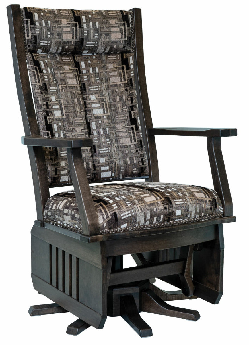 Mission Swivel Glider with Slat Sides