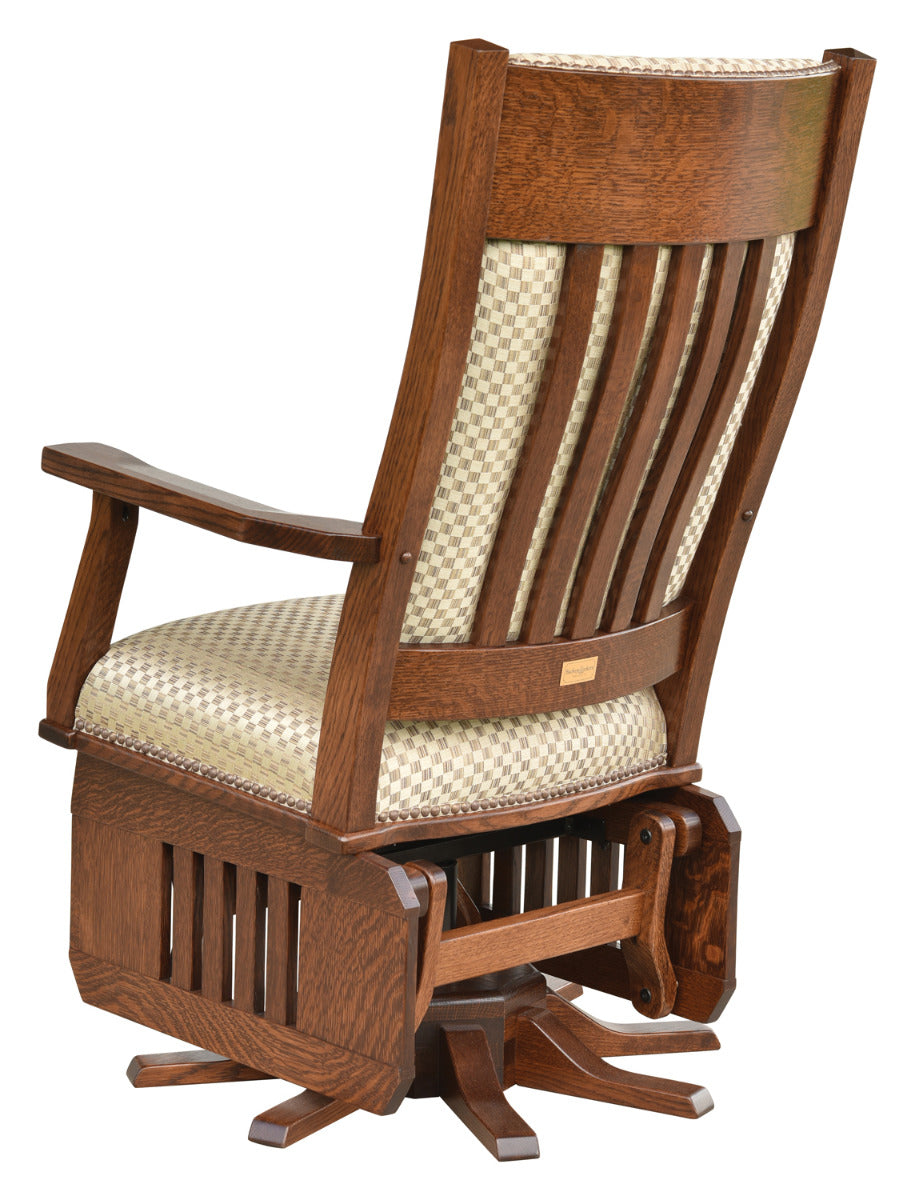 Mission Swivel Glider with Slat Sides