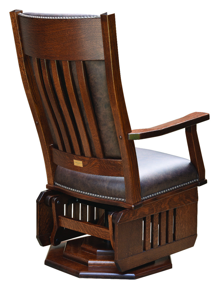 Mission Swivel Glider with Slat Sides