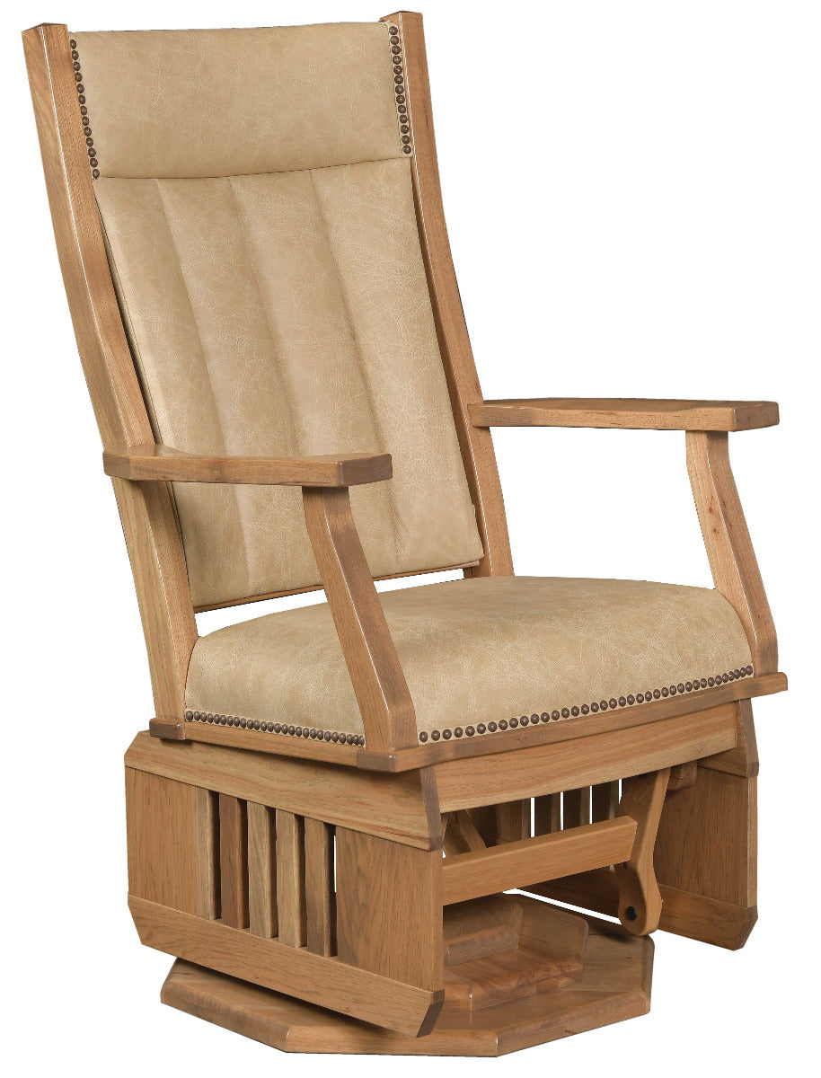 Mission Swivel Glider with Slat Sides