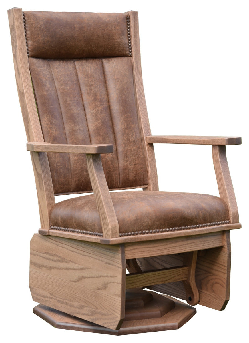 Mission Swivel Glider With Solid Sides