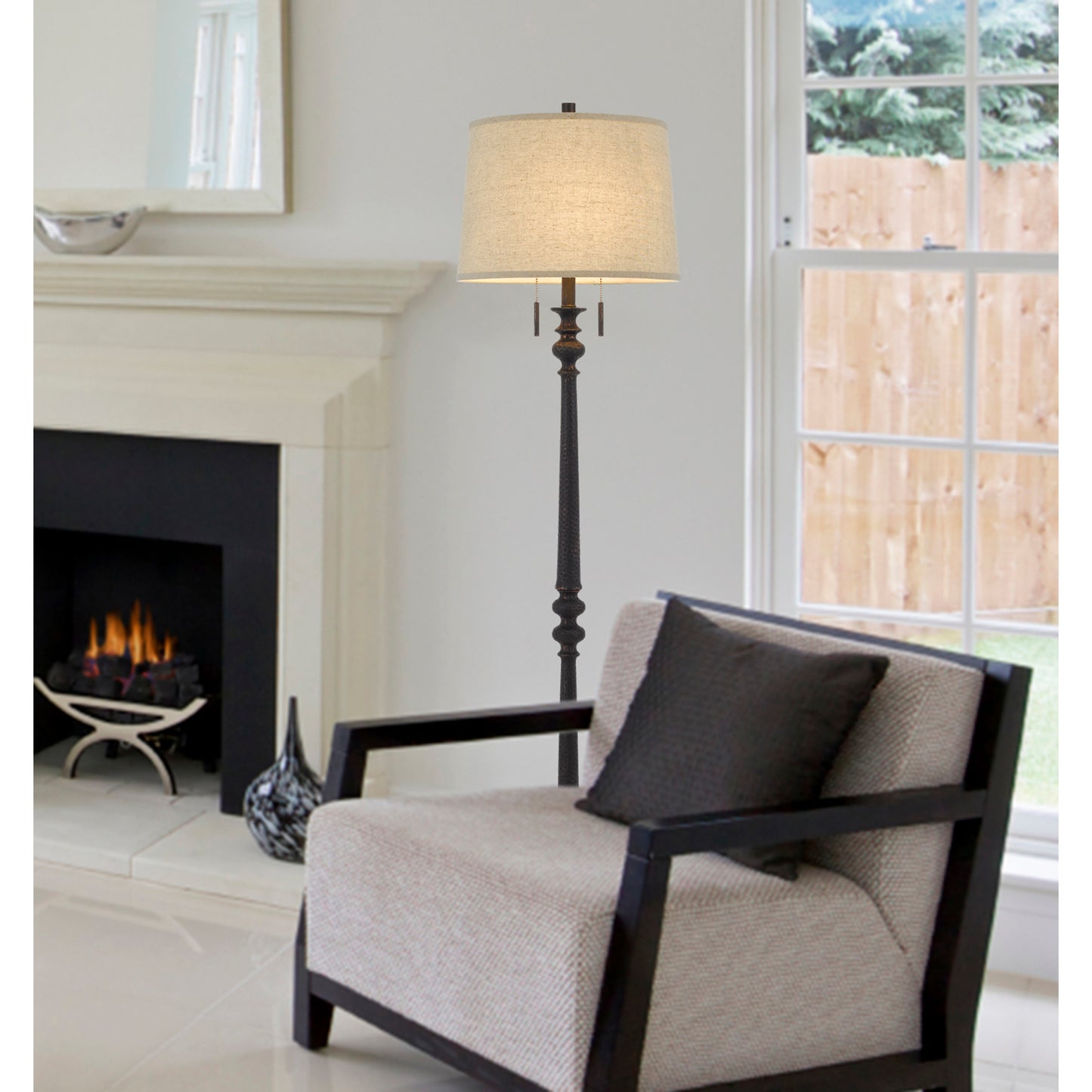 Torrington Rustic Iron Floor Lamp