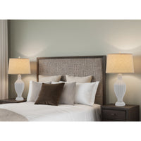 Hoover White Washed Vase Table Lamp