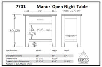 Manor Open Night Table