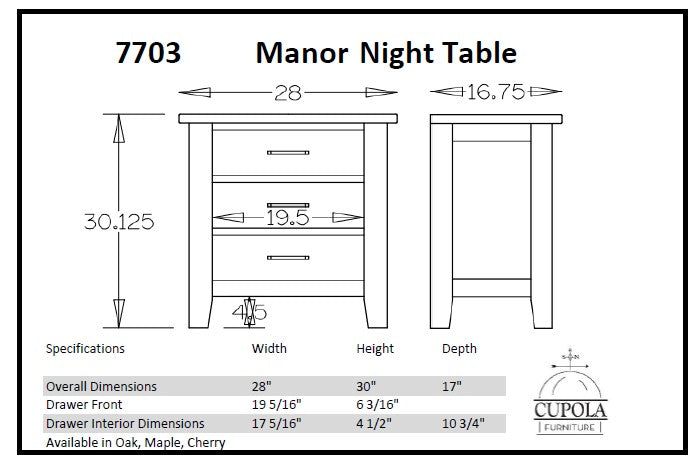 Manor Night Table