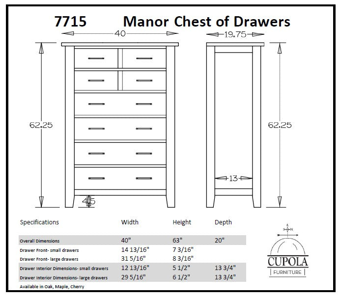 Manor Master Chest of Drawers