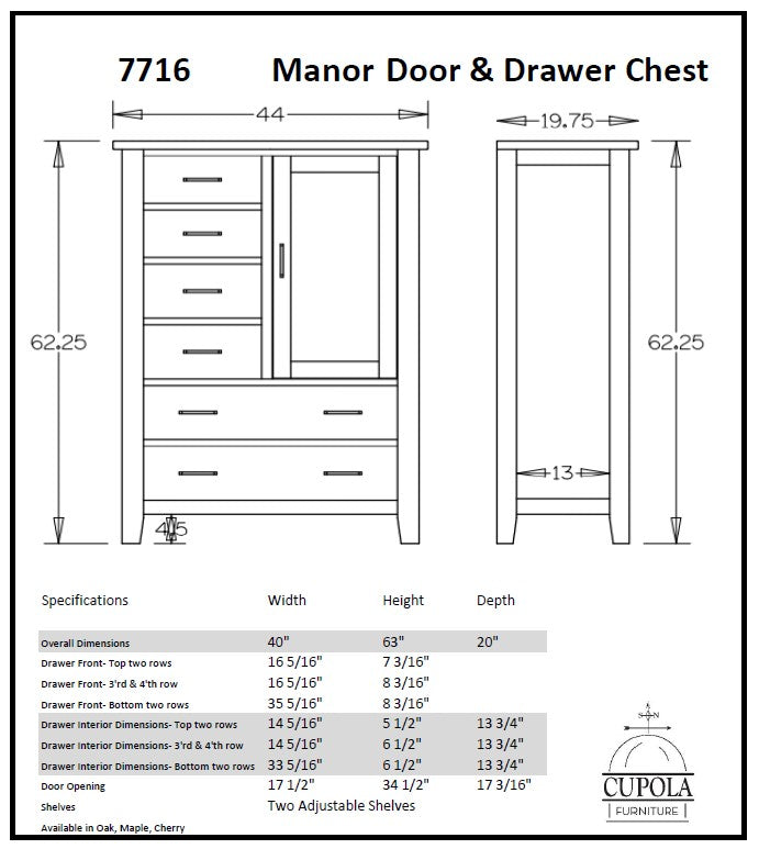Manor Door and Drawer Chest