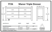 Manor Triple Dresser