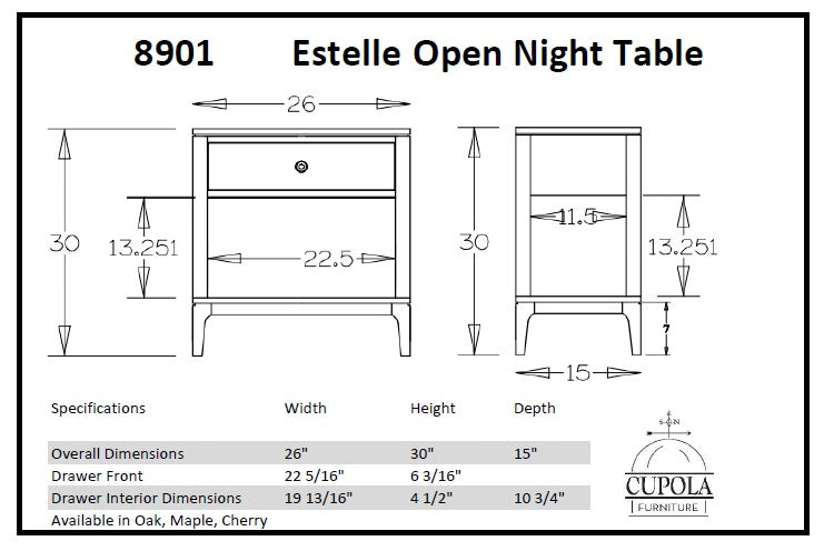 Estelle Open Night Table