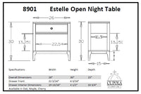 Estelle Open Night Table