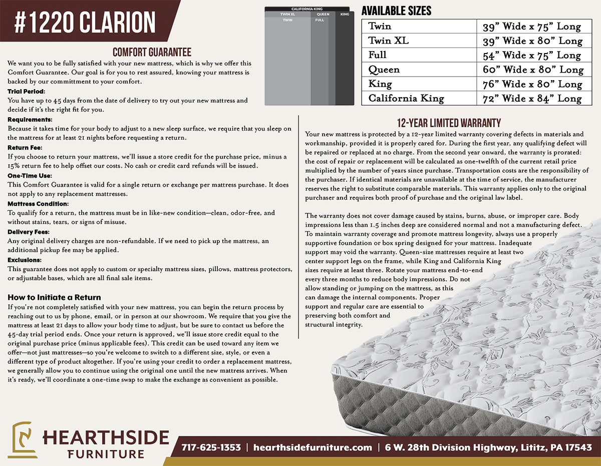 Clarion Memory Foam Hybrid Mattress