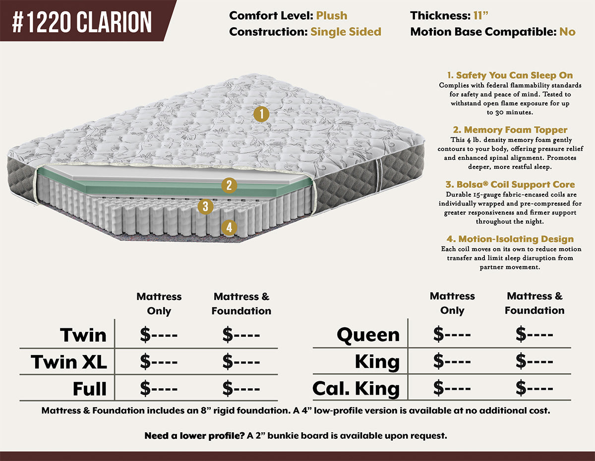 Clarion Memory Foam Hybrid Mattress