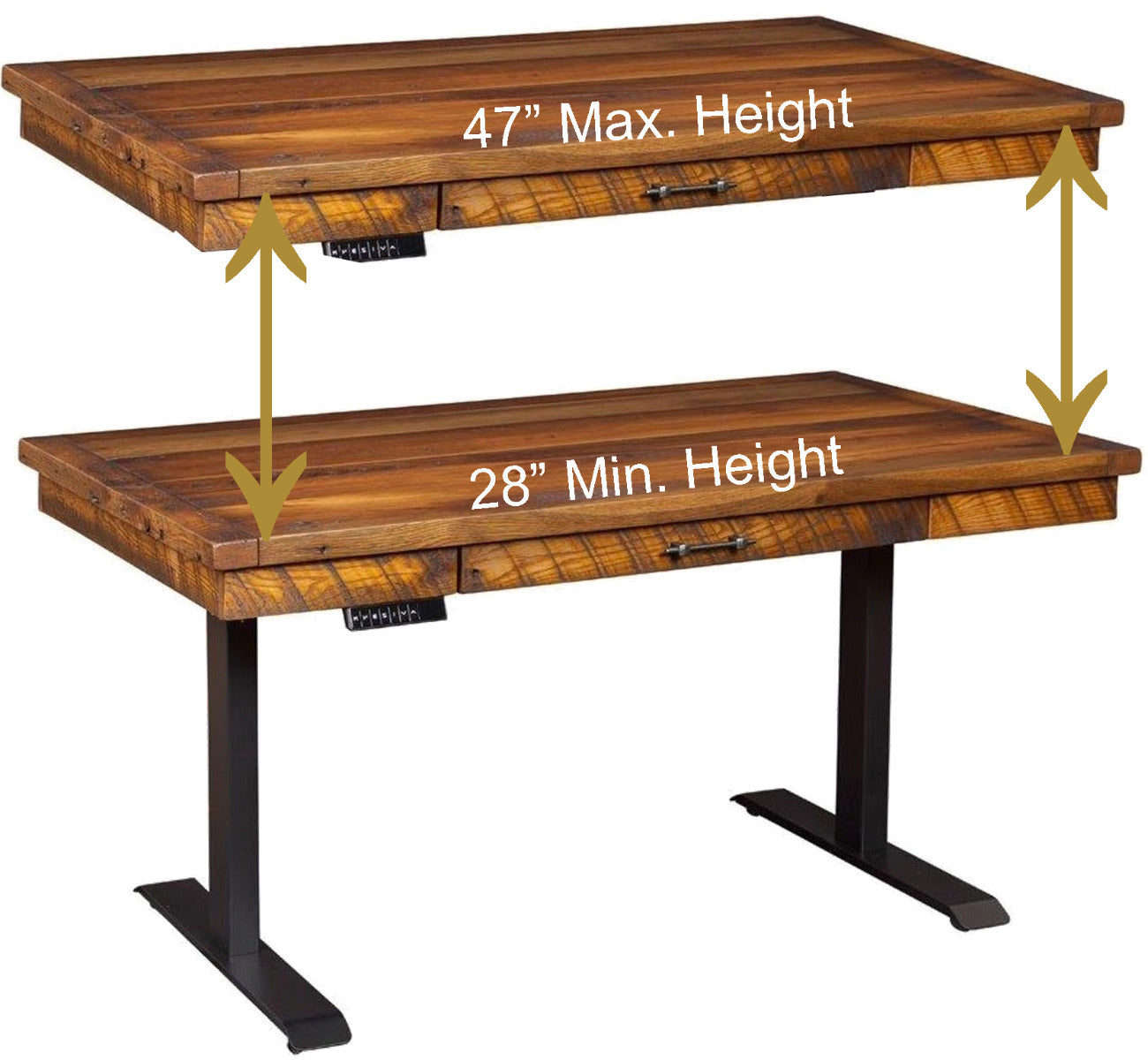 Loft Reclaimed Barnwood Lift Desk