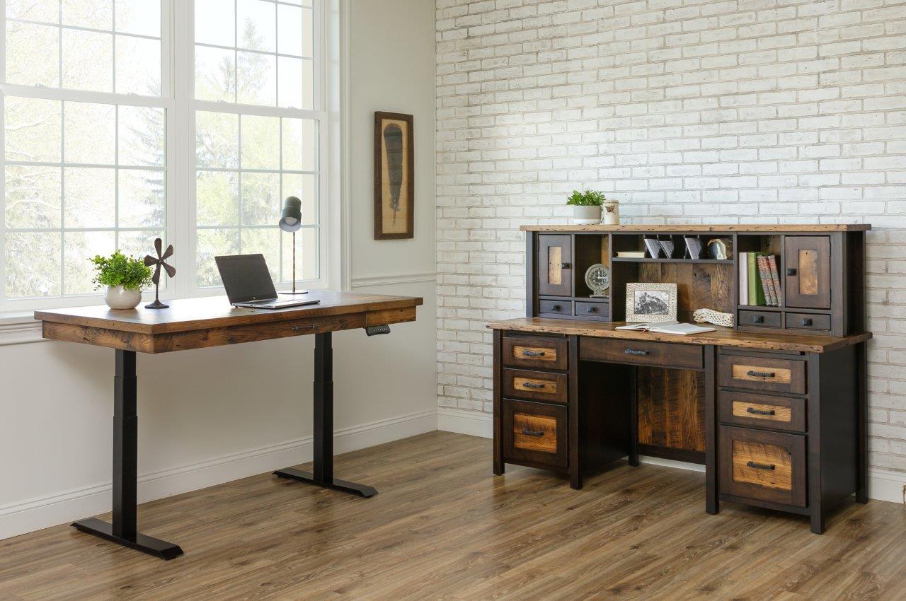 Loft Reclaimed Barnwood Lift Desk