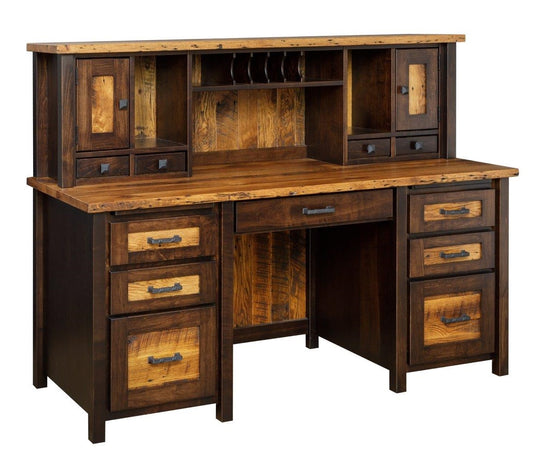 Loft Barnwood Desk w/Hutch