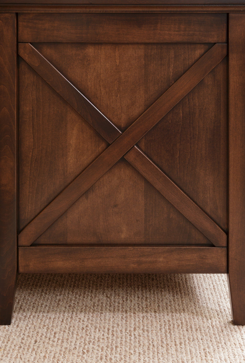 Newport Small Computer Credenza w/Hutch