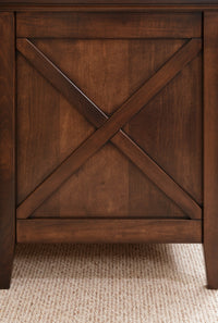 Newport Small Computer Credenza w/Hutch