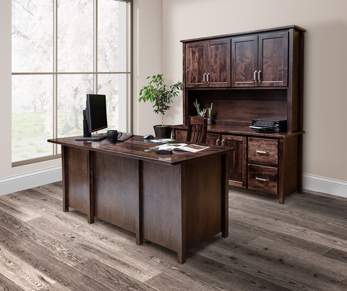 Eshton Storage Credenza w/Upper Wood Doors