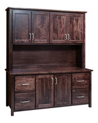 Eshton Storage Credenza w/Upper Wood Doors