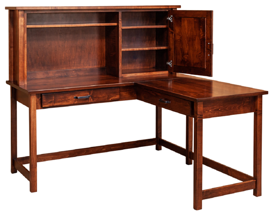 Eshton L-Shape Hutch Top Desk