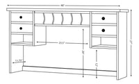 Eshton Single Pedestal Desk with Hutch