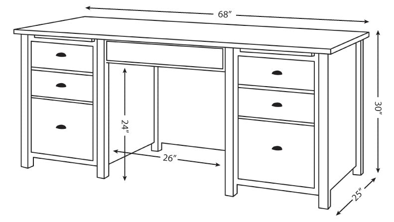 Eshton Double Pedestal Desk
