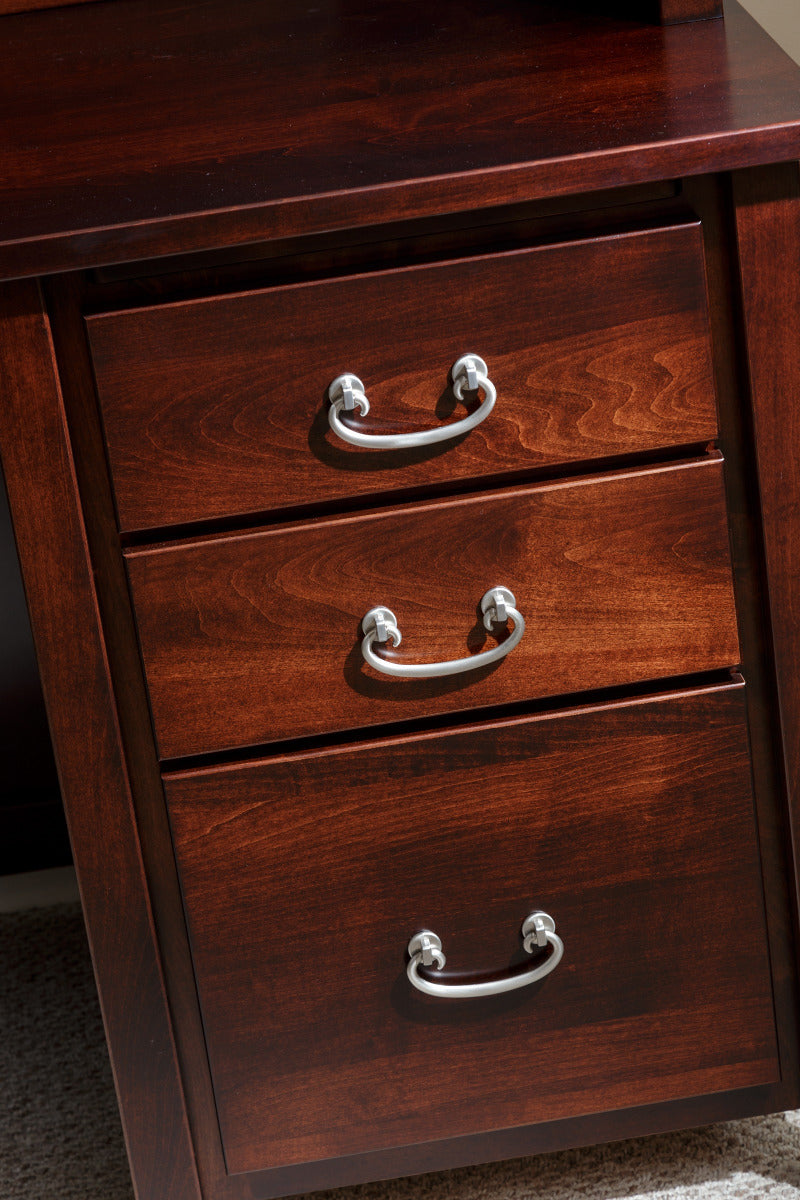 Eshton Double Pedestal Desk w/Hutch