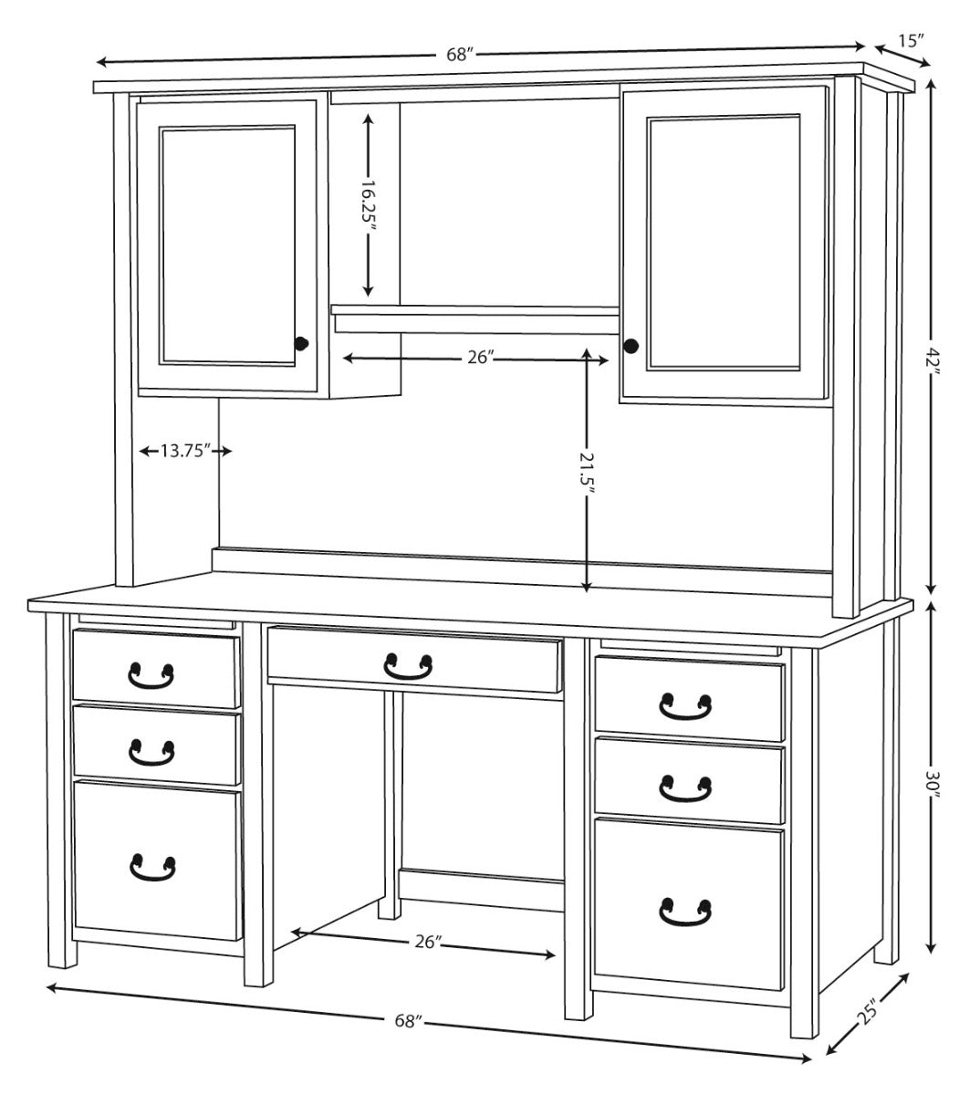 Eshton Double Pedestal Corner Desk