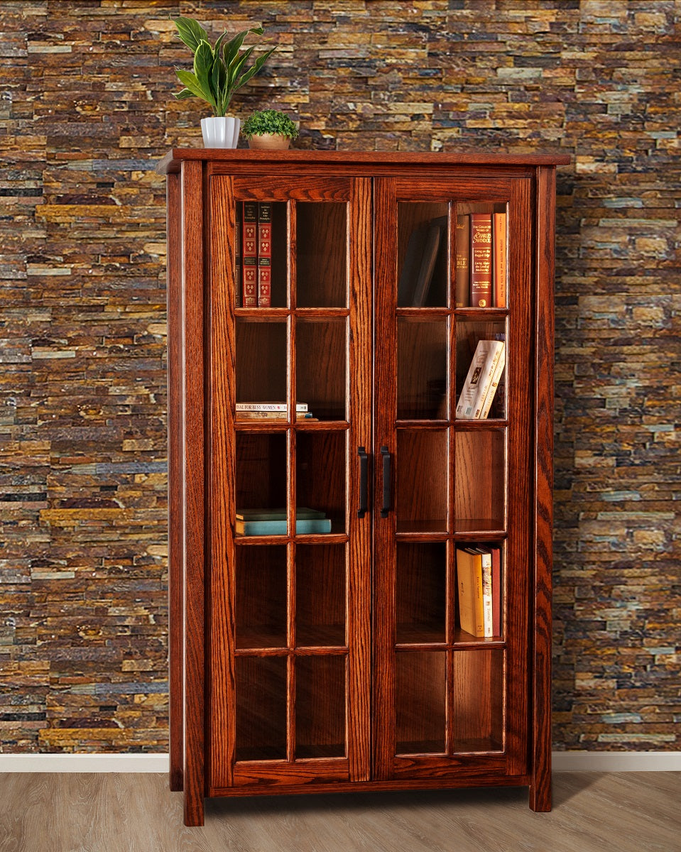 Eshton 5' Glass Door Bookcase