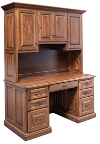 Office Pro Double Pedestal Desk w/Hutch Top