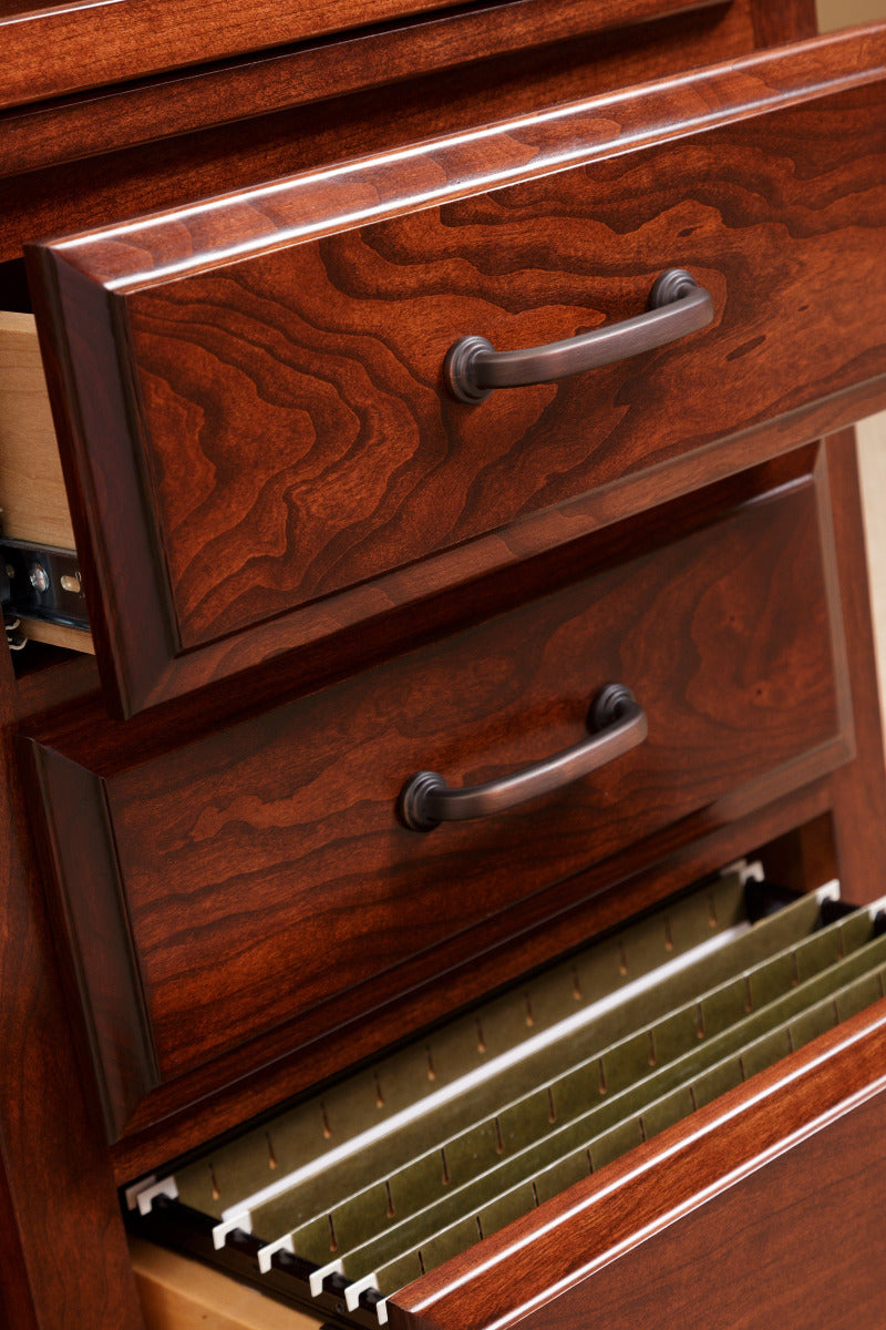 Hampton Double Pedestal Hutch Top Desk