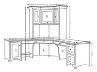 Belmont Corner Desk w/Hutch