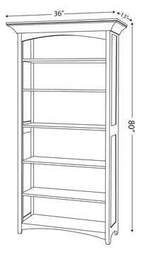 Belmont 72" Bookcase