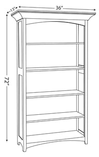 Belmont 80" Bookcase