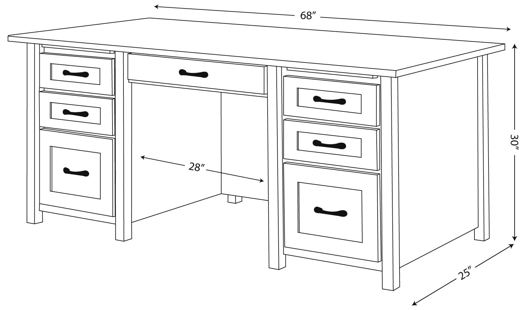 Shelton Double Pedestal Desk