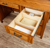 Shelton Double Pedestal Desk w/Hutch