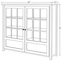 Shelton Glass Door  Bookcase