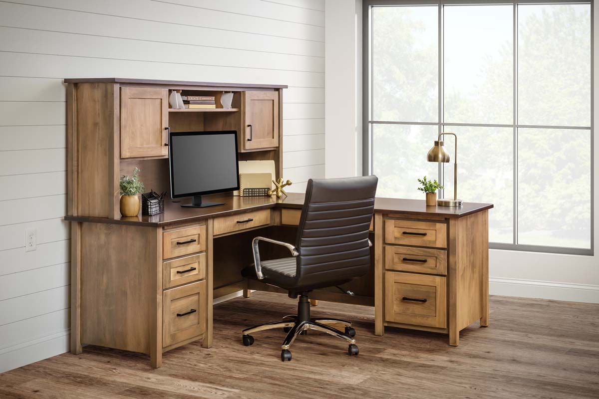 Shelton Hutch Top Corner Desk