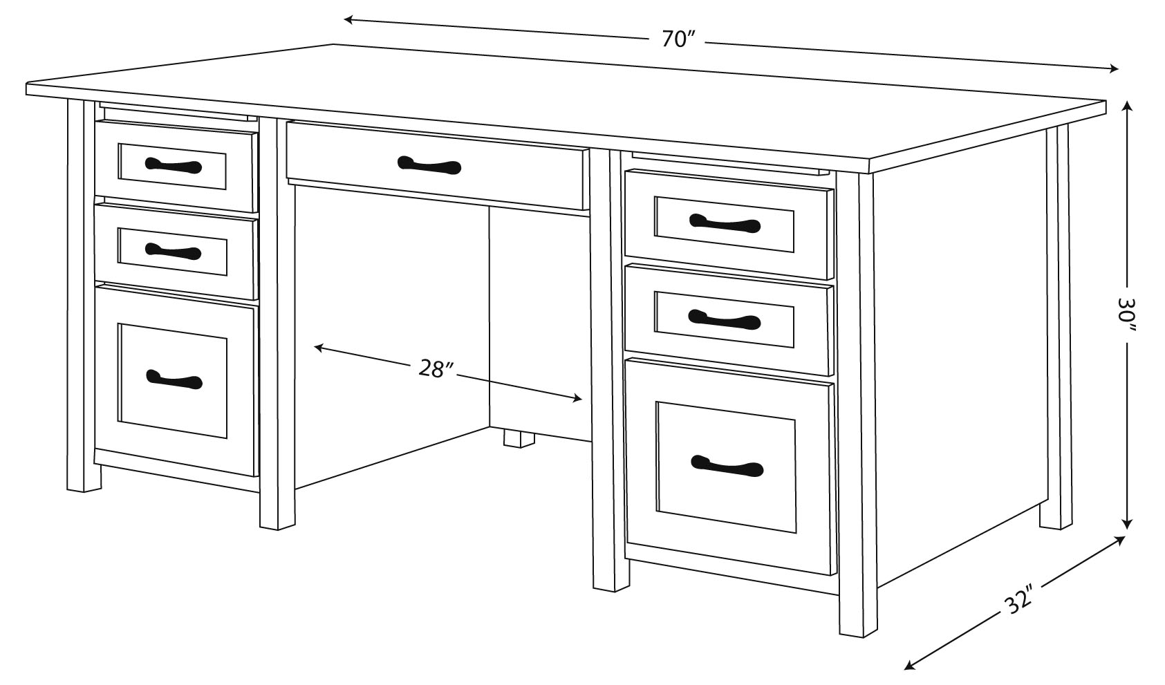 Shelton Executive Desk