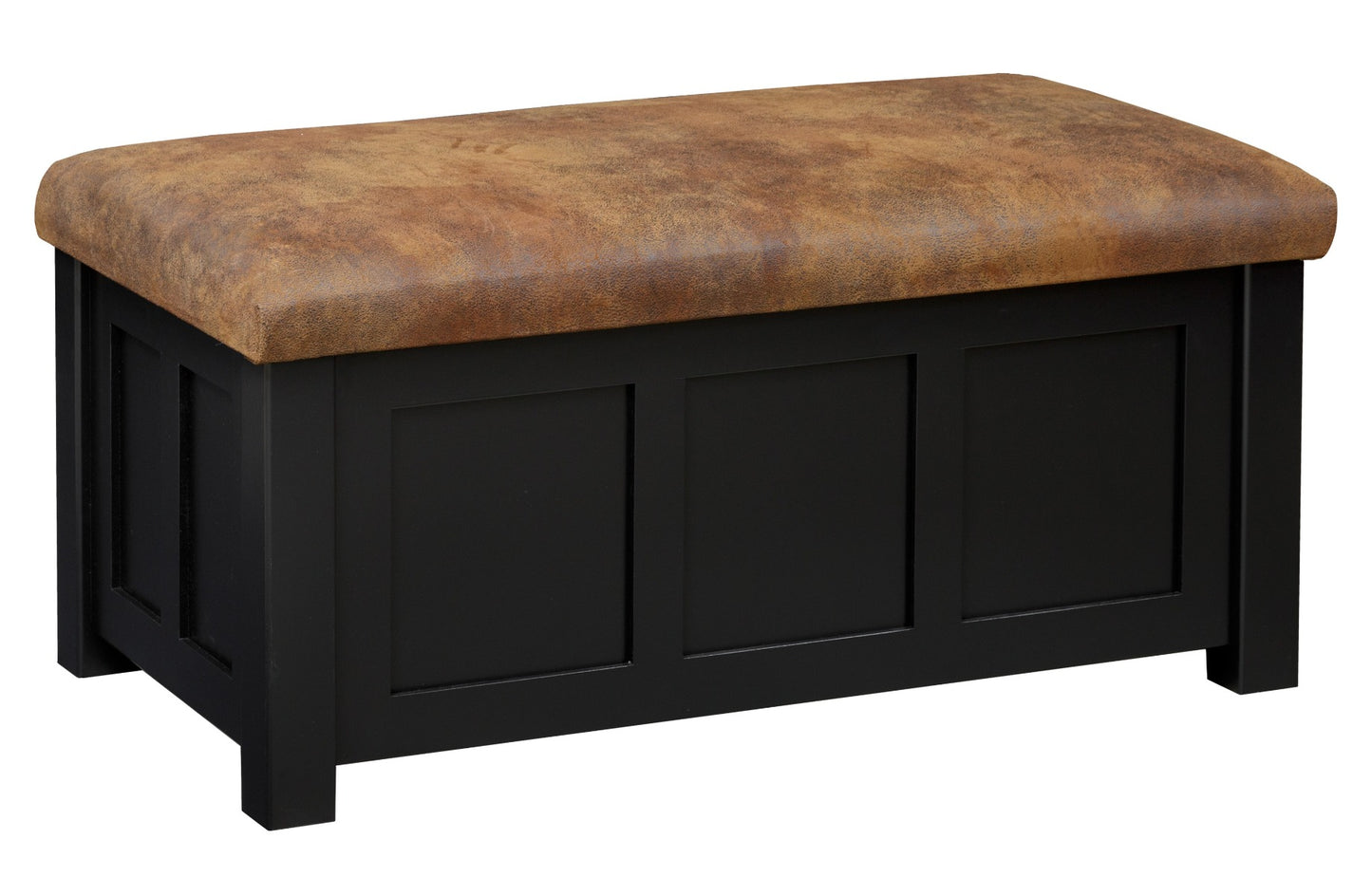Paneled Mission Storage Ottoman