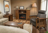 Mission Electric Storage Fireplace Mantel
