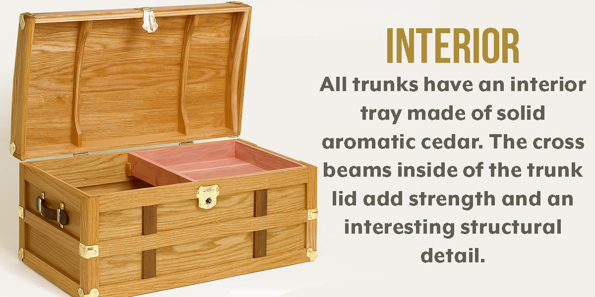 Tall Vintage Style Steamer Trunk