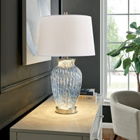 Wyatt Art Glass Table Lamp with Night Light