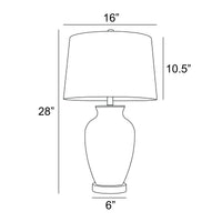 Wyatt Art Glass Table Lamp with Night Light